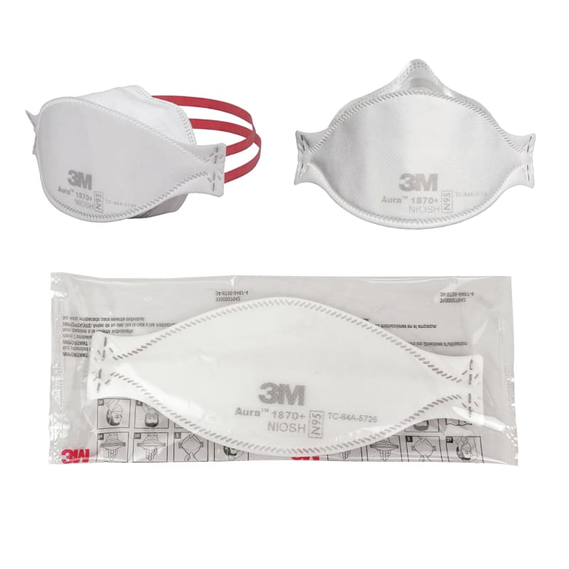 3M Aura Particulate Respirator Mask, 1870+, N95 - Single Mask