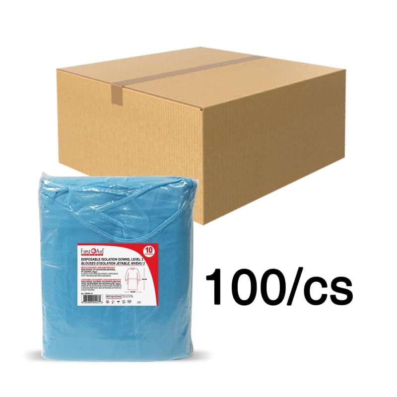 Disposable Isolation Gowns Level 3 (Case of 100)