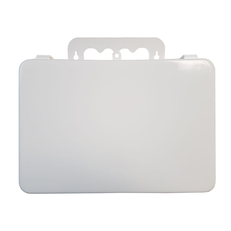 Empty White Plastic First Aid Case - 10" x 6.7" x 3"
