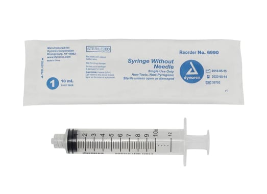 Syringe - Luer Lock 10 cc - Without Needle