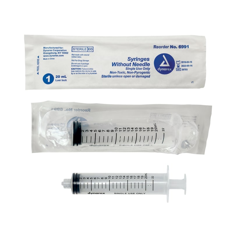 Syringe - Luer Lock 20 cc - Without Needle