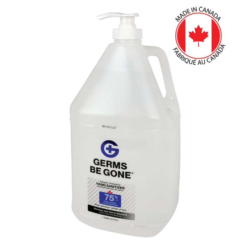 GERMS BE GONE - Instant Hand Sanitizer Gel 3.78 Liter with Pump