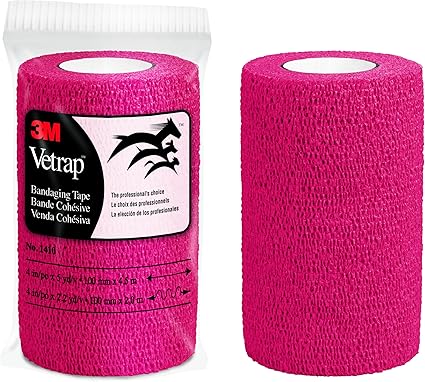 Bande de bandage 3M VetRap de 10 cm de large - Rouge