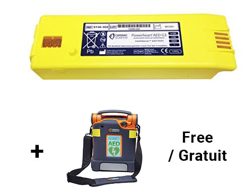 Powerheart G3 AED Intellisense Lithium Battery + Free Premium Carry Case with Purchase