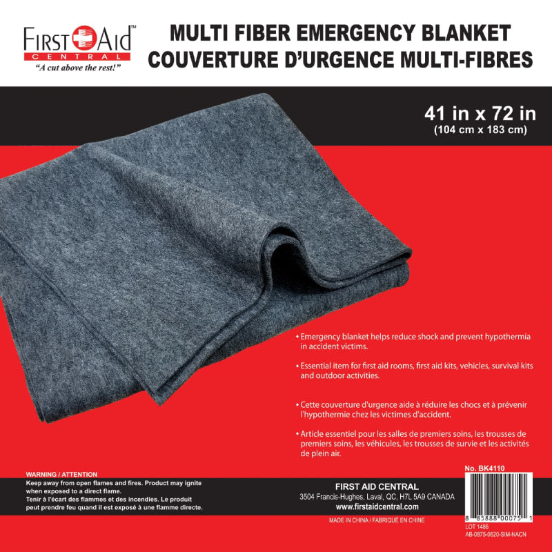 Couverture d'urgence multi-fibres (41"x 72")