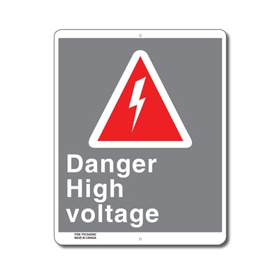 Danger High Voltage - Enseigne - en Anglais