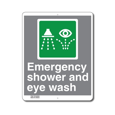 Emergency Shower and Eye Wash - Enseigne - en Anglais