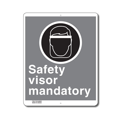 SAFETY VISOR MANDATORY - SIGN