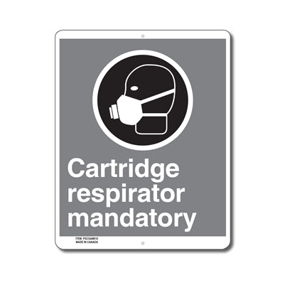 CARTRIDGE RESPIRATOR MANDATORY - CSA SIGN