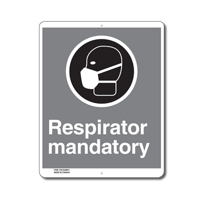 Respirator Mandatory - Enseigne - en Anglais