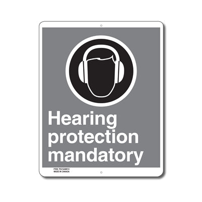 HEARING PROTECTION MANDATORY - CSA SIGN