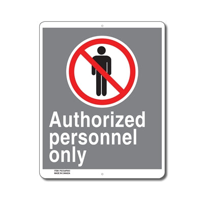 AUTHORIZED PERSONNEL ONLY - CSA SIGN