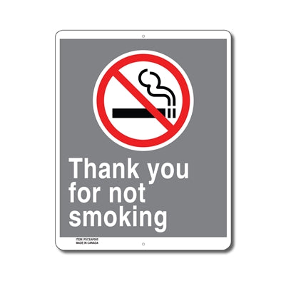 THANK YOU FOR NOT SMOKING - CSA SIGN
