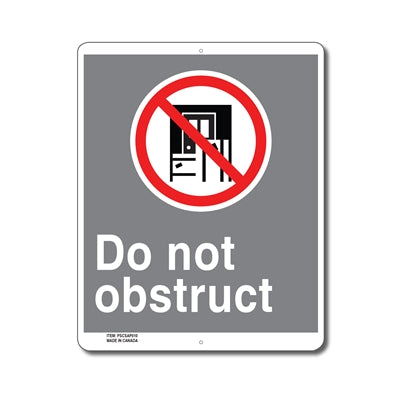 DO NOT OBSTRUCT - Enseigne - en Anglais