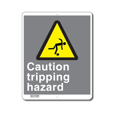 CAUTION TRIPPING HAZARD - SIGN