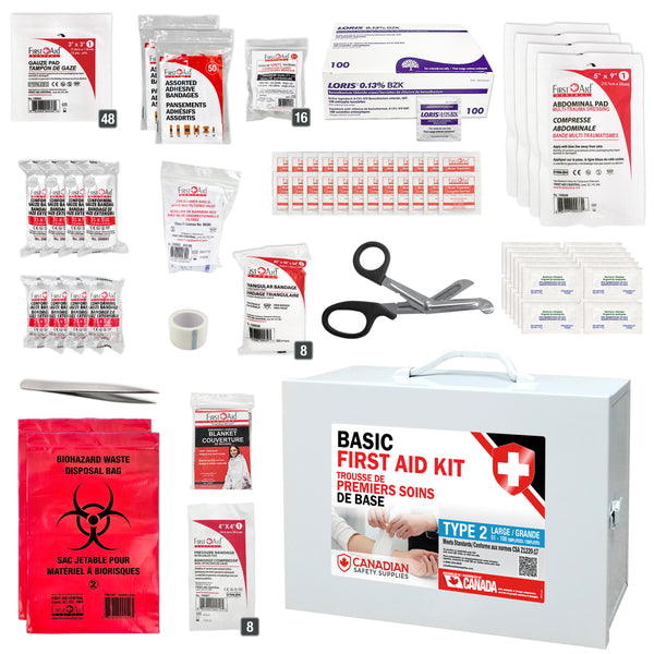 CSA Z1220-17 Type 2 Basic First Aid Kit – Large (51-100 Workers)