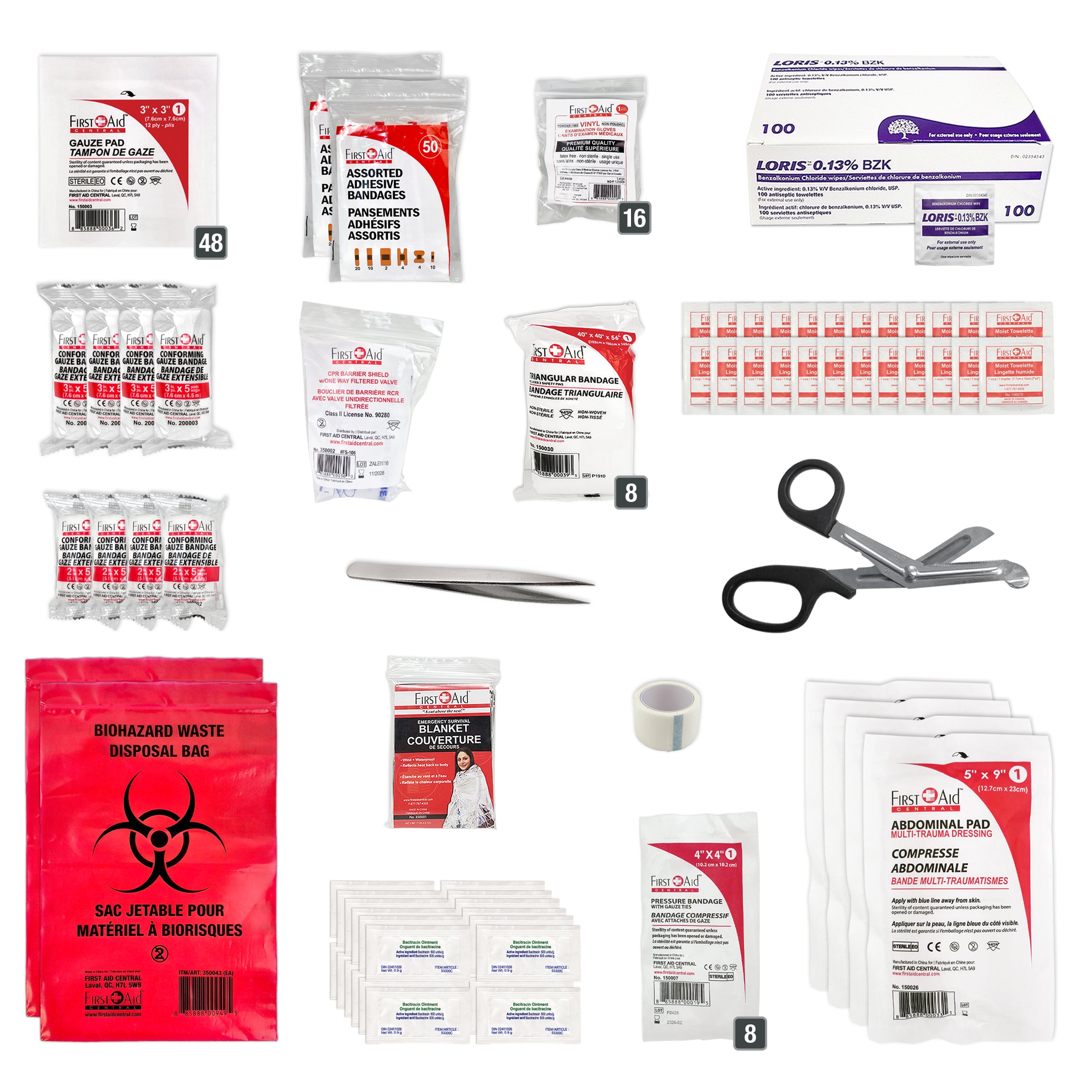 Trousse de premiers soins de base et recharge de type 2 – Grande (51 à 100 travailleurs)