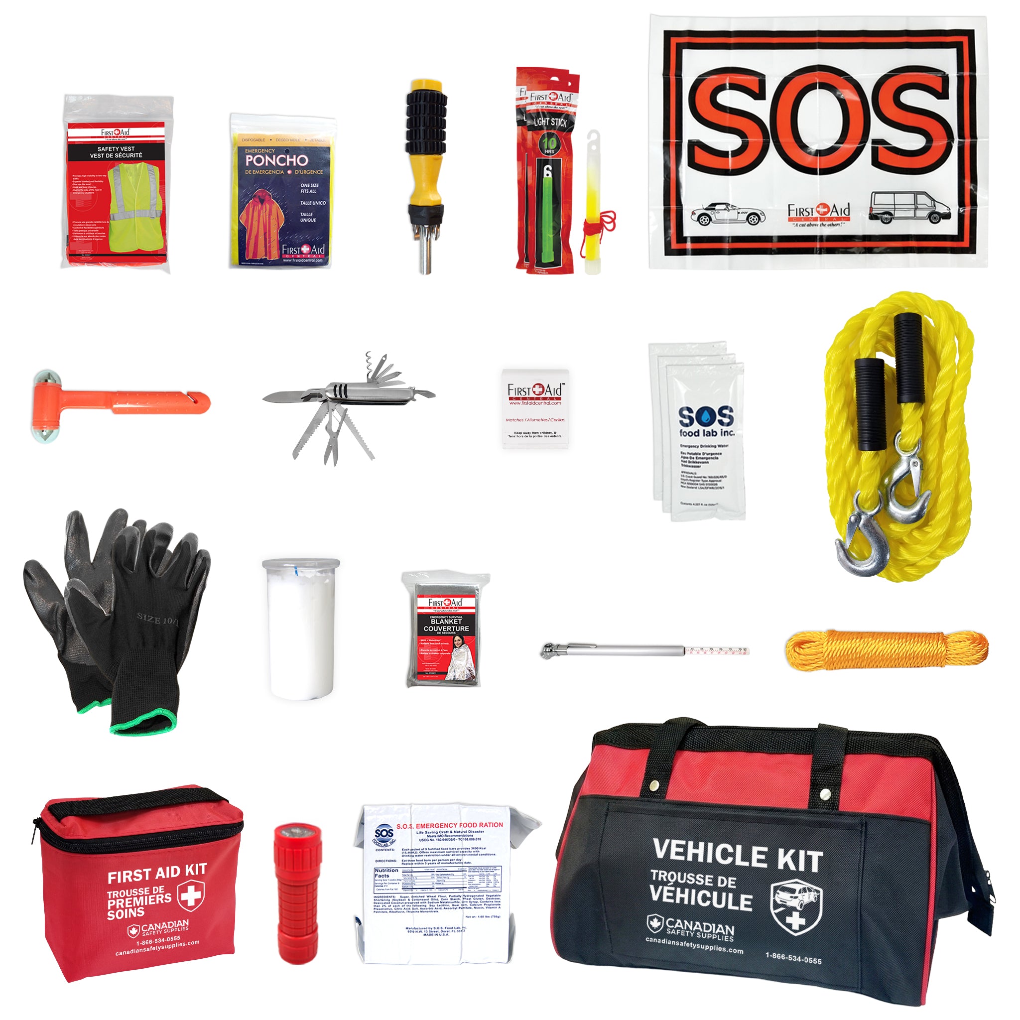 Trousse de véhicule d'urgence 