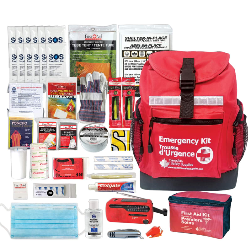 Deluxe 1 Person 72 Hour Emergency Survival Kit with Water