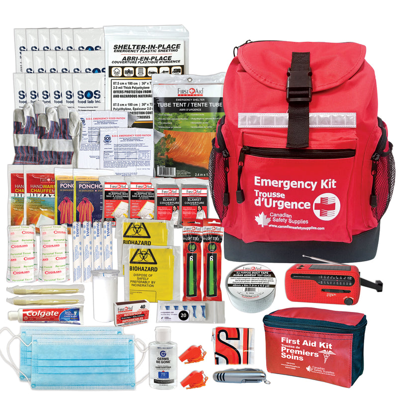 Deluxe 2 Person 72 Hour Emergency Survival Kit with Water