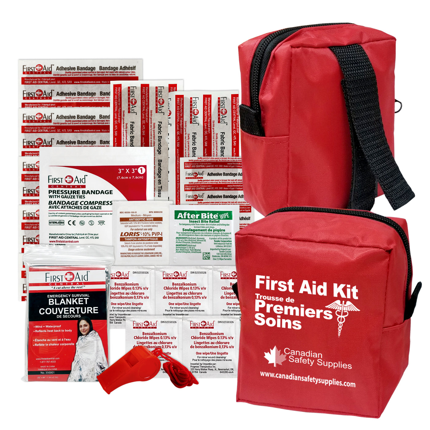 Trousse de premiers soins – 44 pièces, sac en nylon 