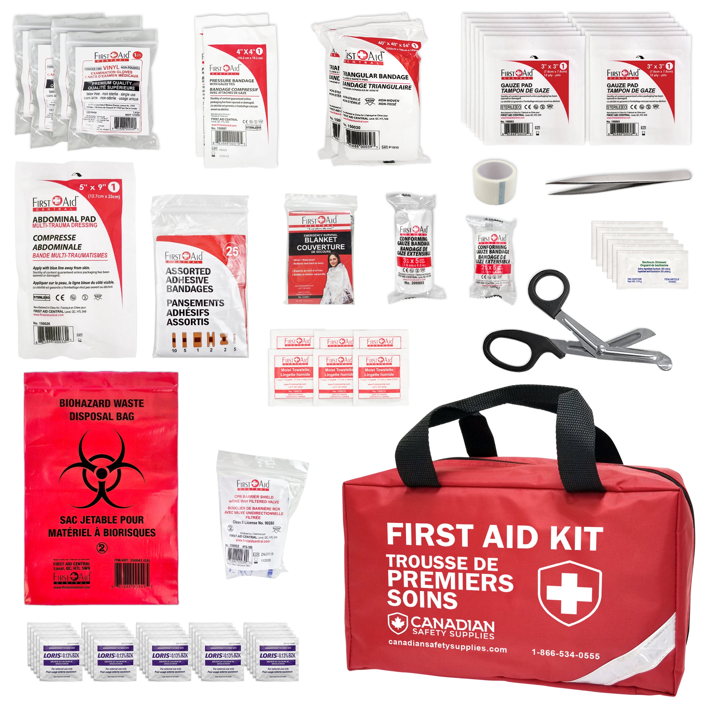 First Aid Kit Type 2 Basic, as per CSA Z1220-17 Standard - Small (2-25 Persons)