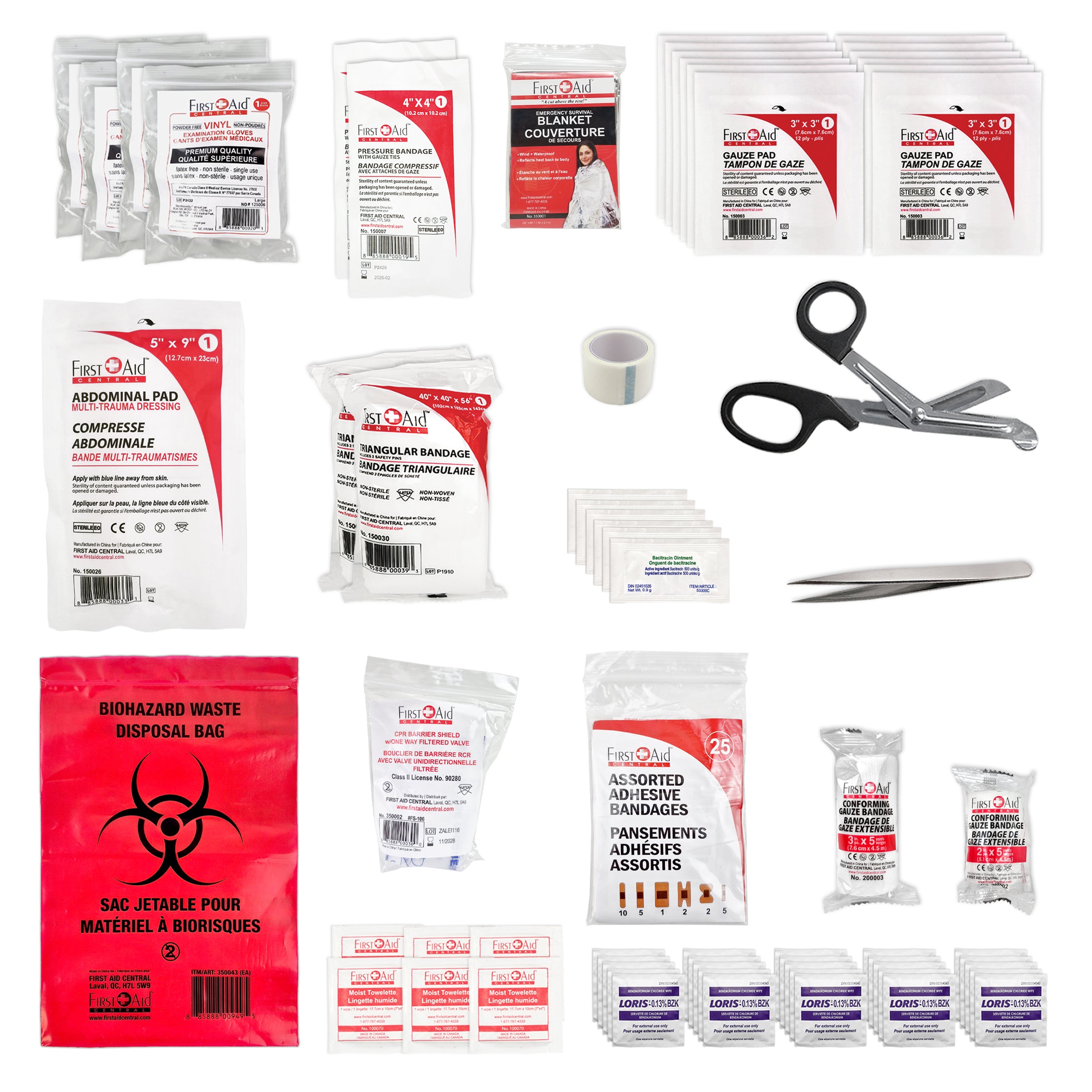 Trousse de premiers soins de base de type 2 et recharge – Petite (2 à 25 travailleurs)