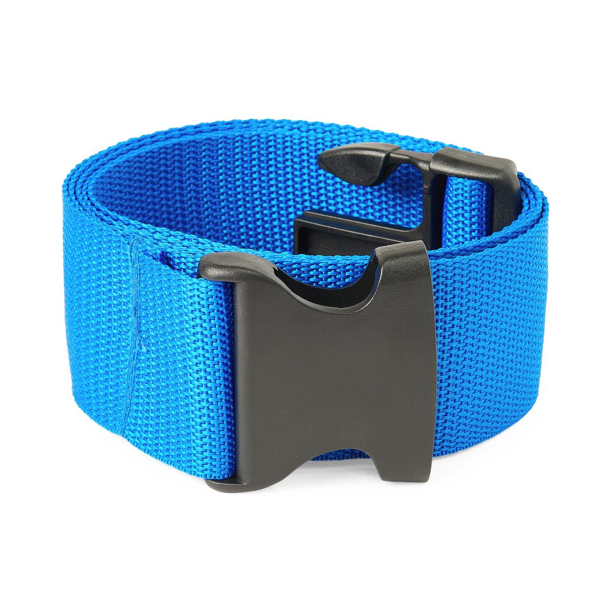 Polypropylene Gait Belt with Plastic Buckle, 60", Blue