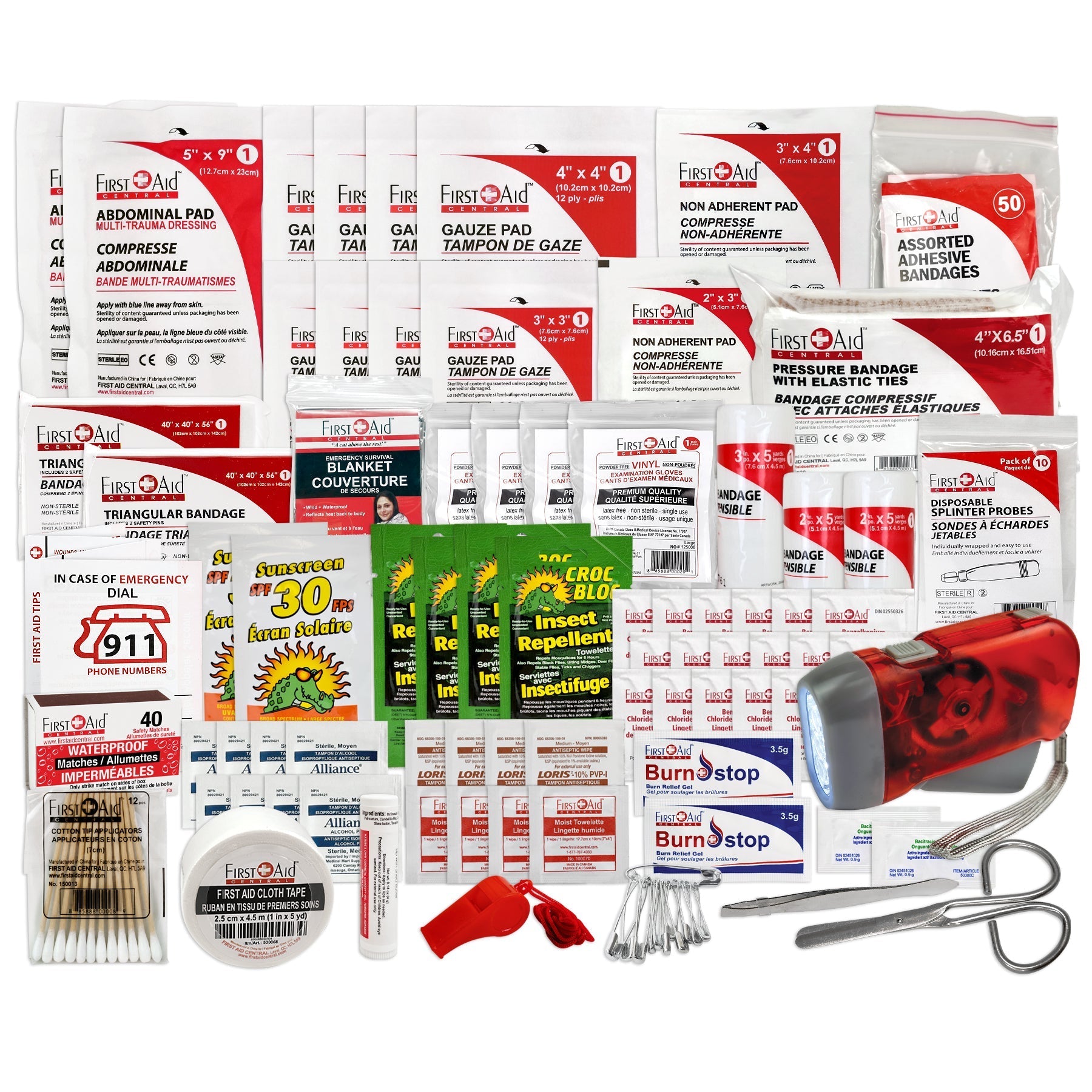 Trousse de premiers soins de Plein Air, Sac Étanche, Grande