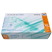 DURACORE, Blue Nitrile Medical Examination Gloves, 3 mil, Box of 100