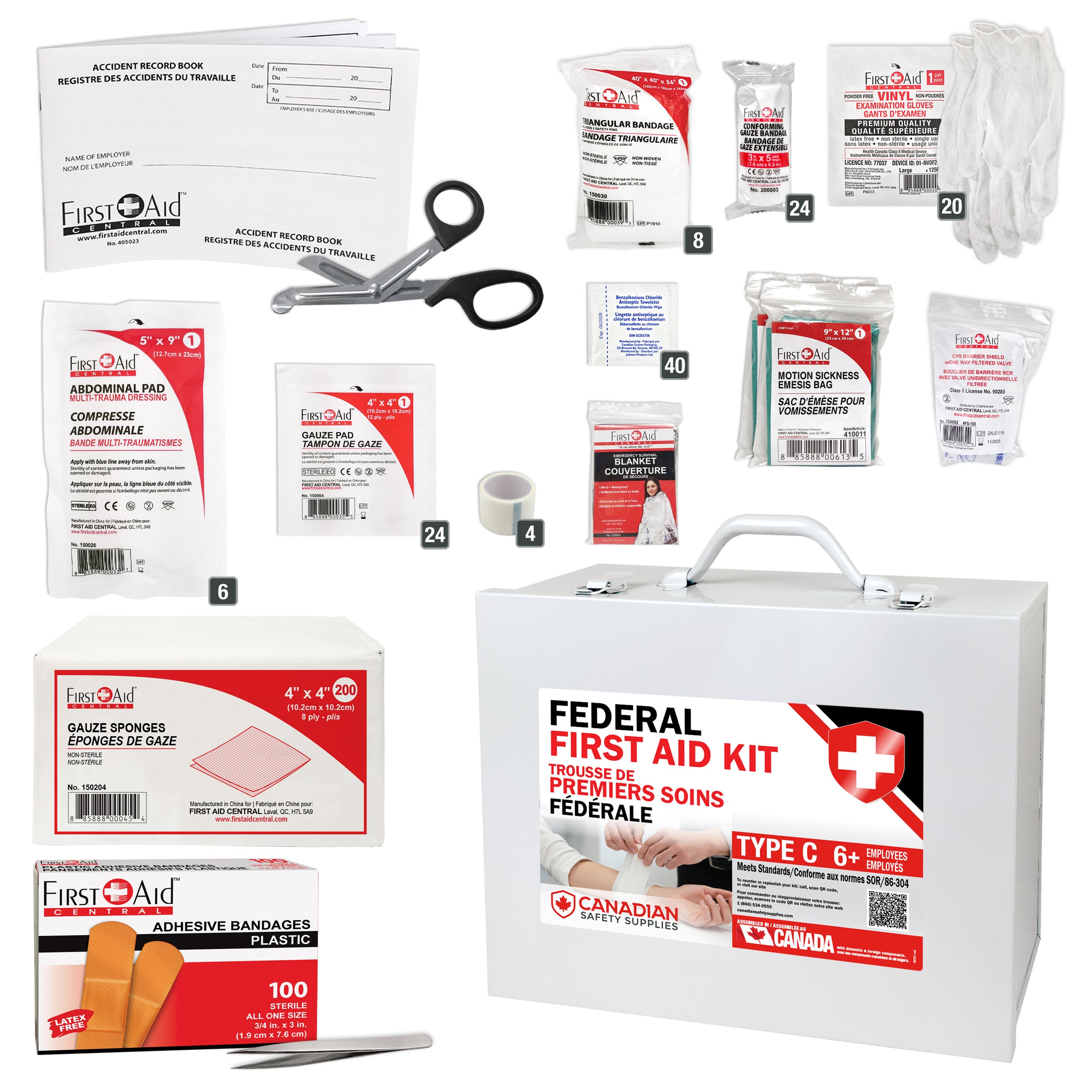 Federal "Type C" First Aid Kit and Refill