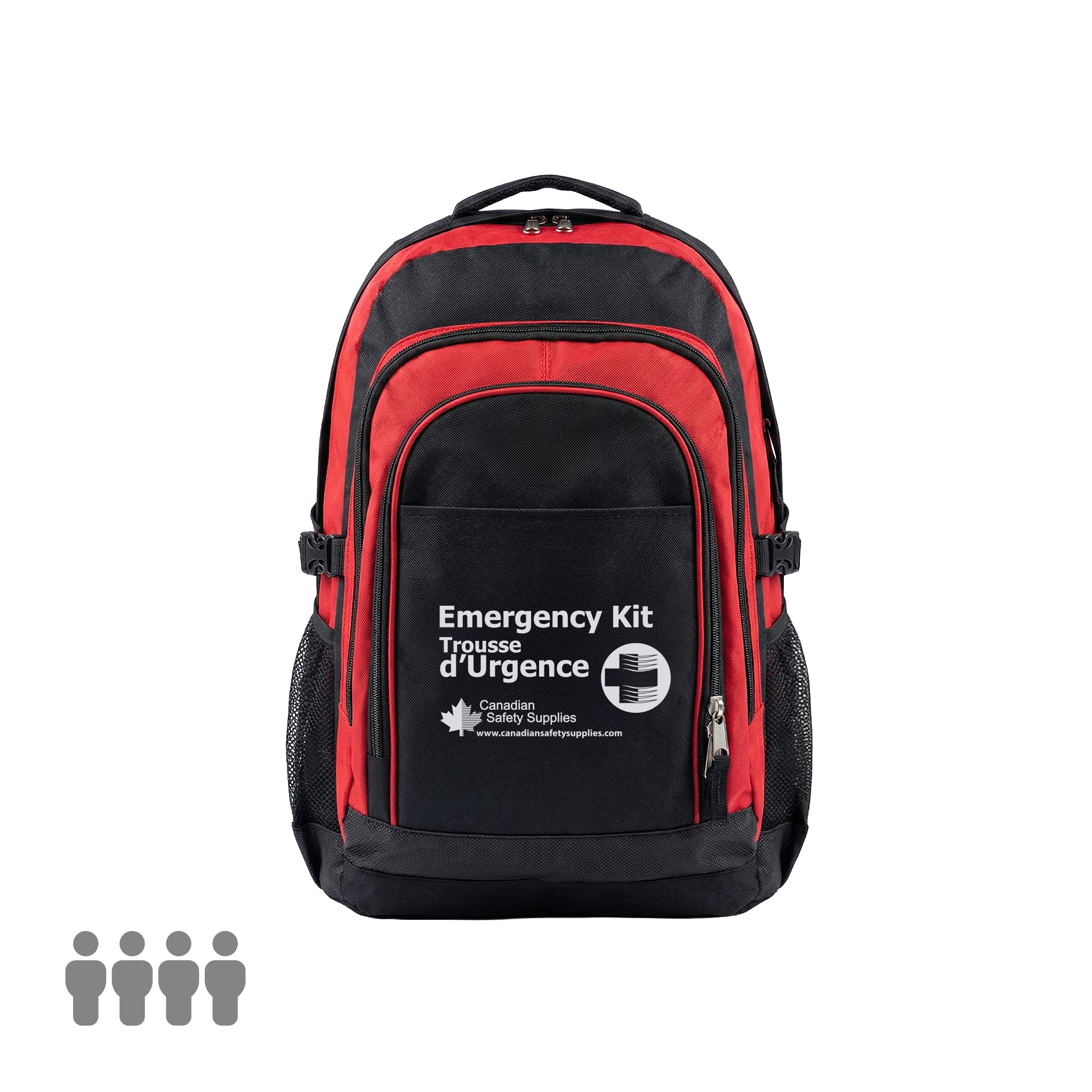 Trousse d'urgence pour 4 personnes, 72 heures