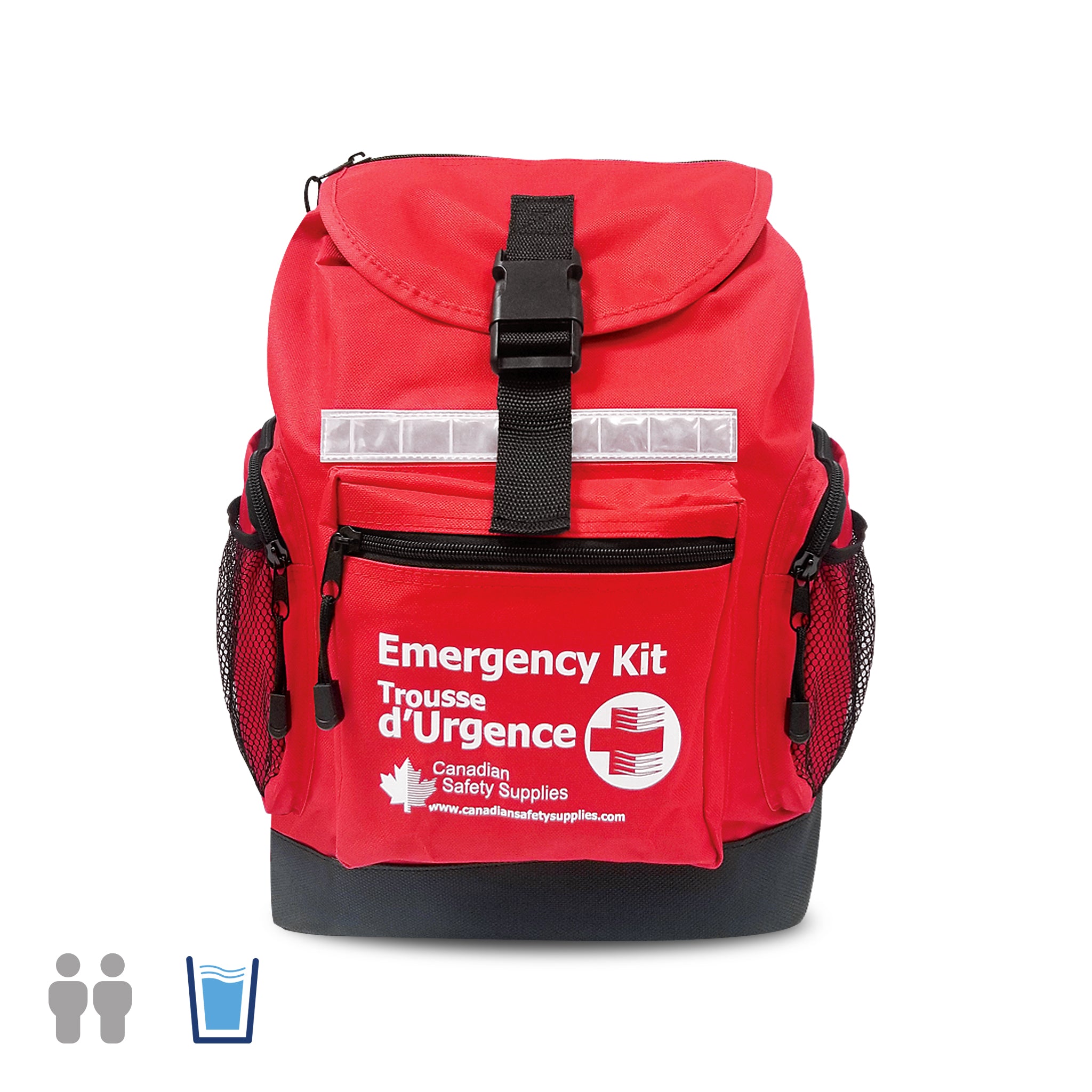 Deluxe 2 Person 72 Hour Emergency Survival Kit with Water