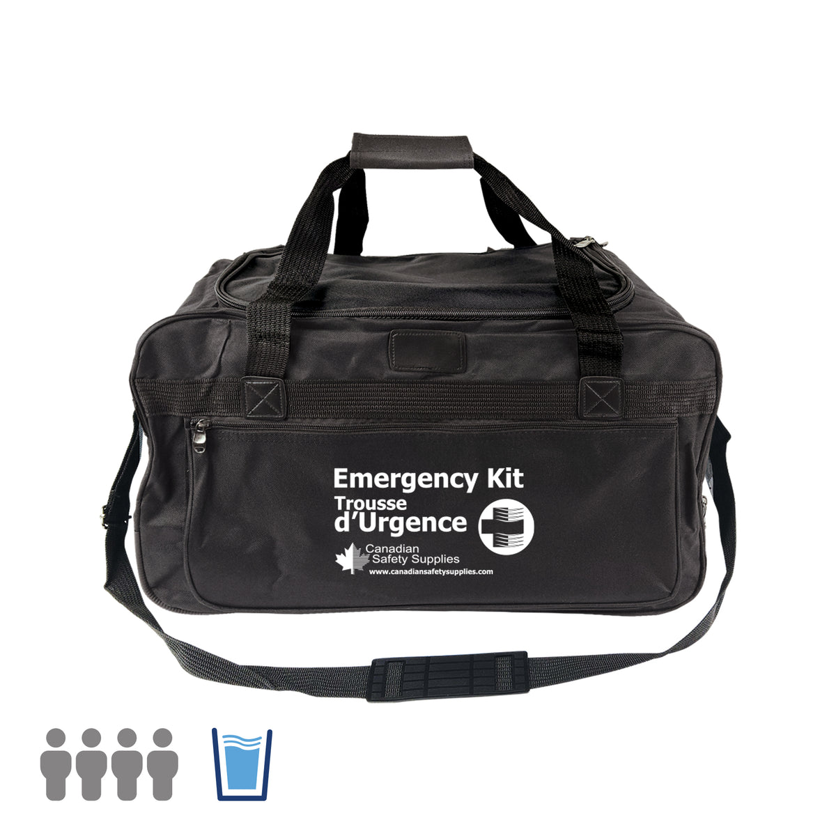 Deluxe 4 Person 72 Hour Emergency Survival Kit with Water | Canadian ...