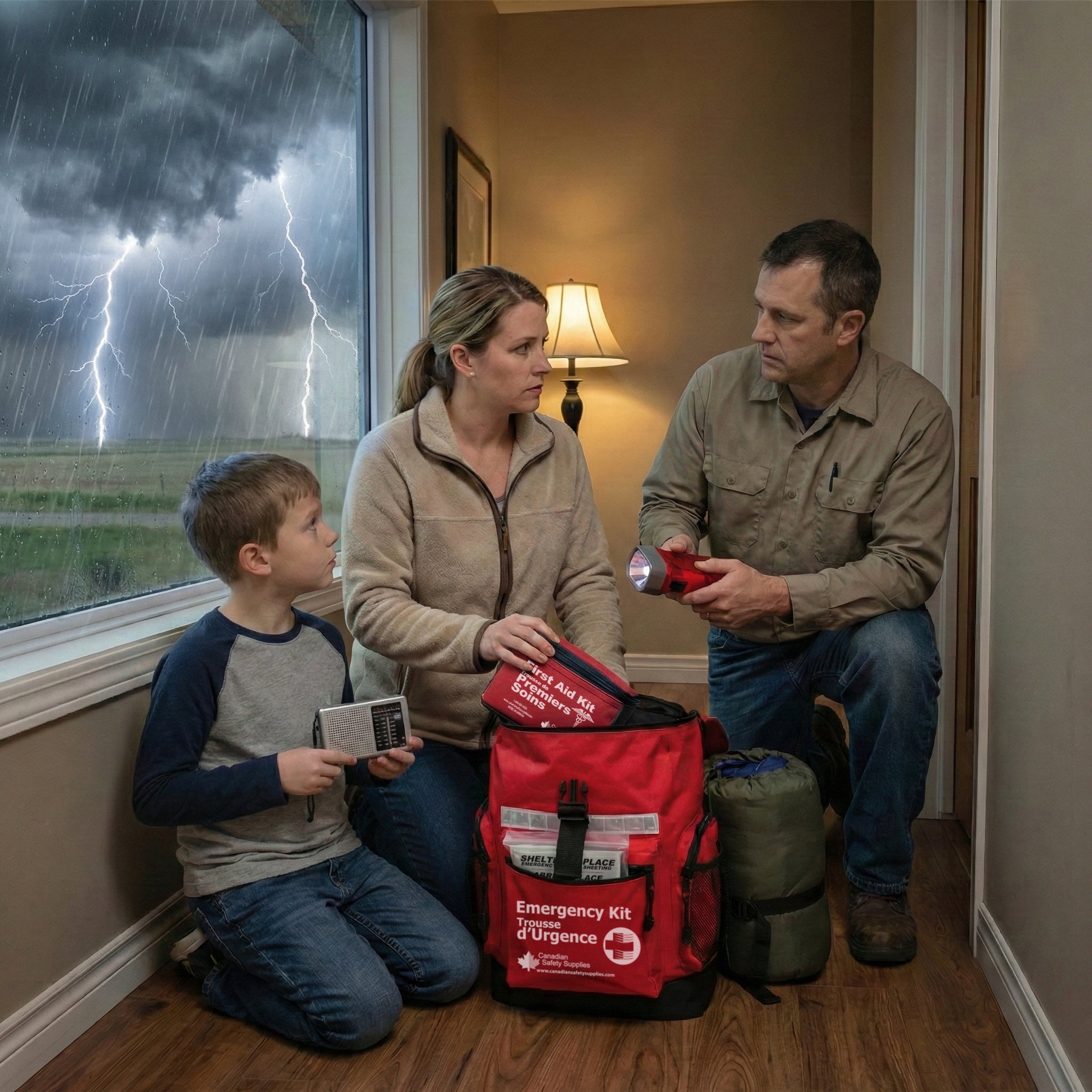 3 Person 72 hour Emergency Survival Kit with Water