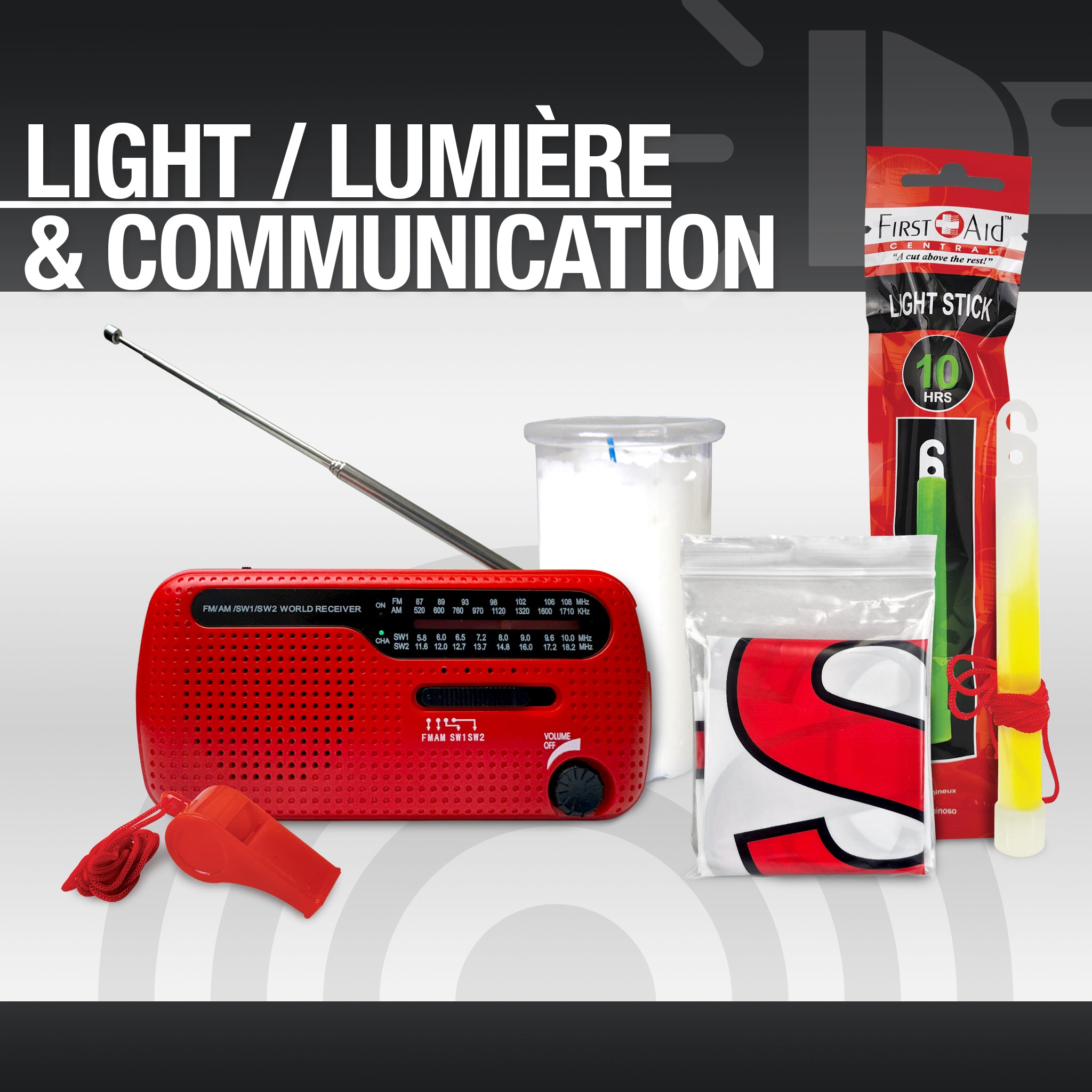 Deluxe 1 Person 72 Hour Emergency Survival Kit with Water