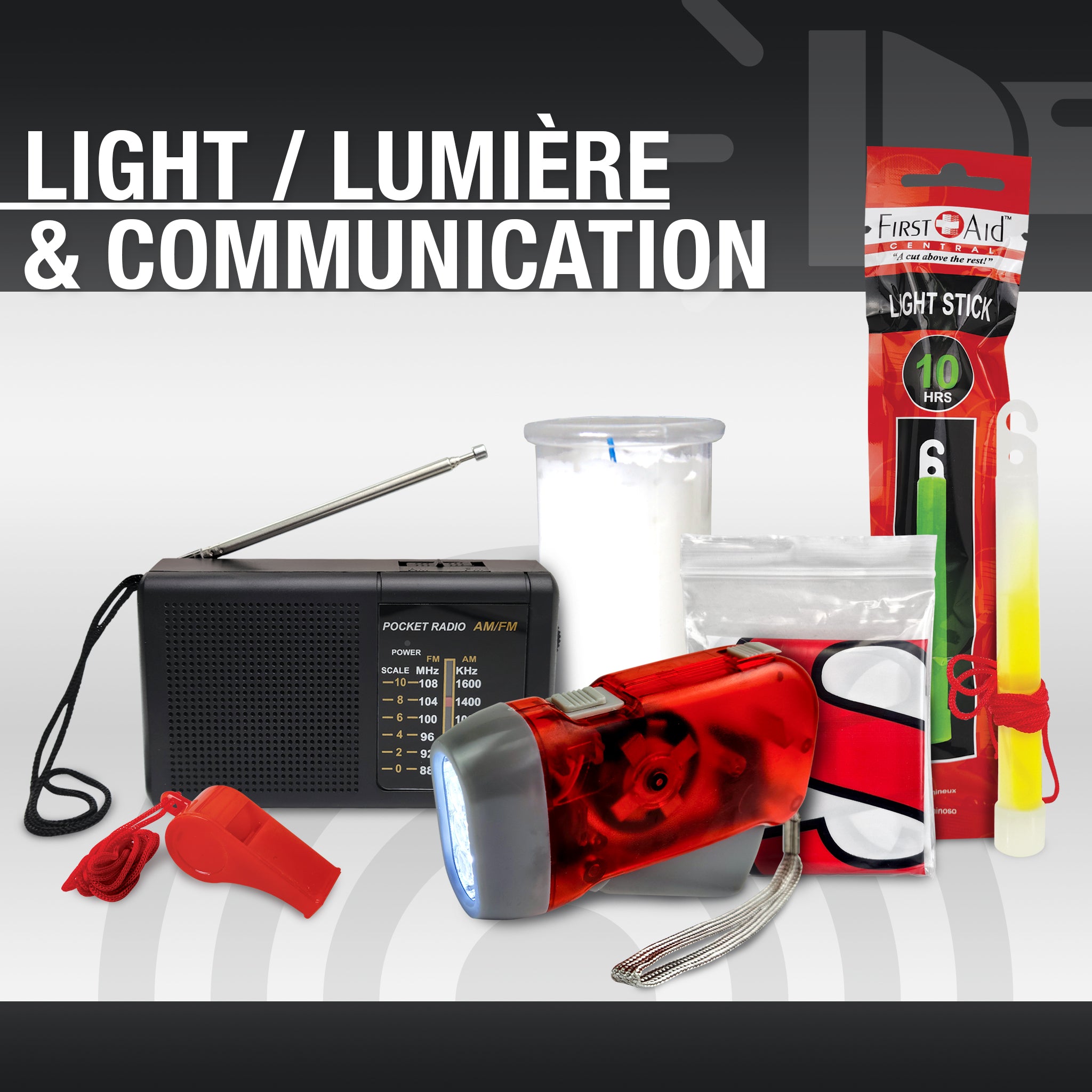 Trousse d'Urgence 72 heures - 1 personne - Sans Eau