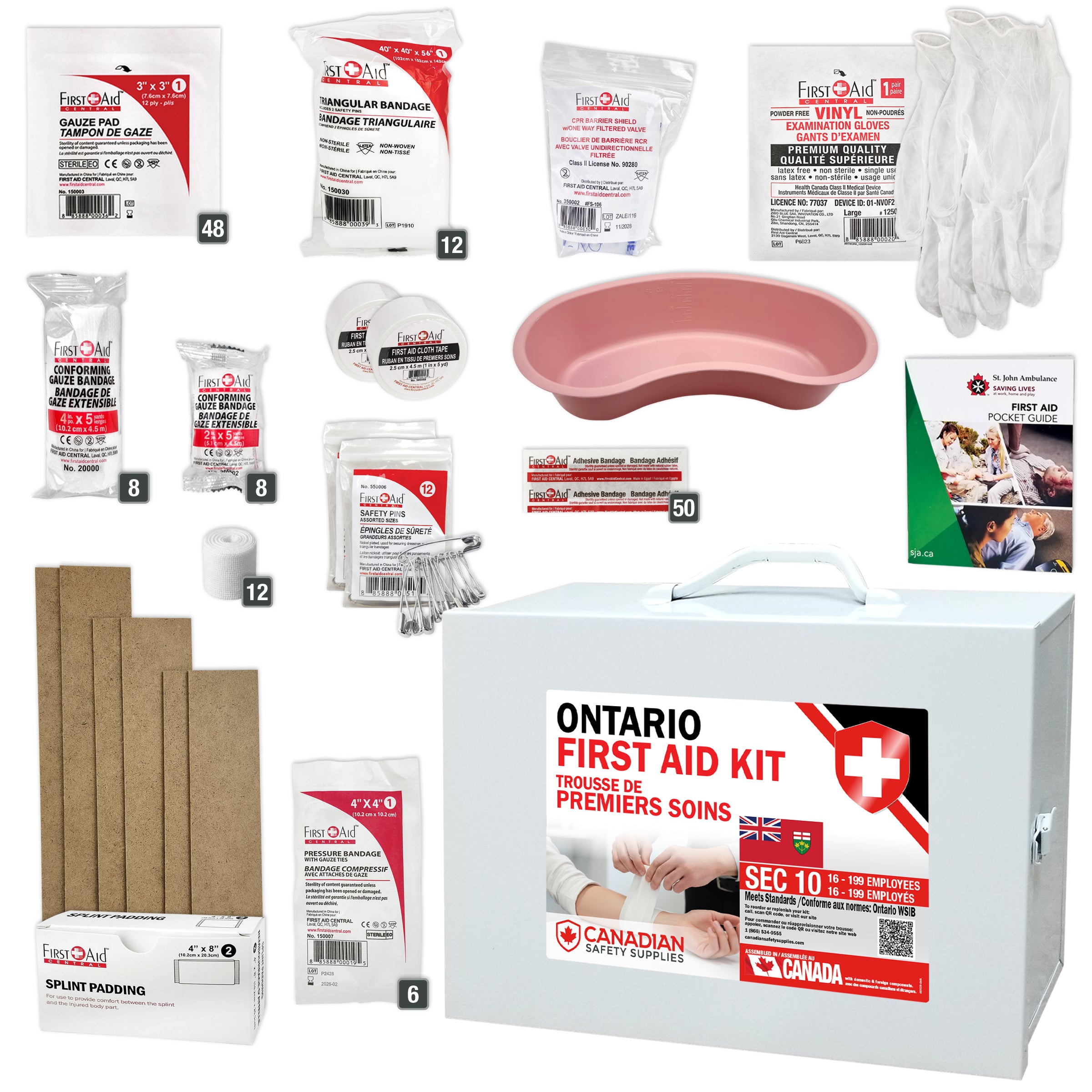 Ontario Section 10 First Aid Kit and Refill - (16-199 Employees)