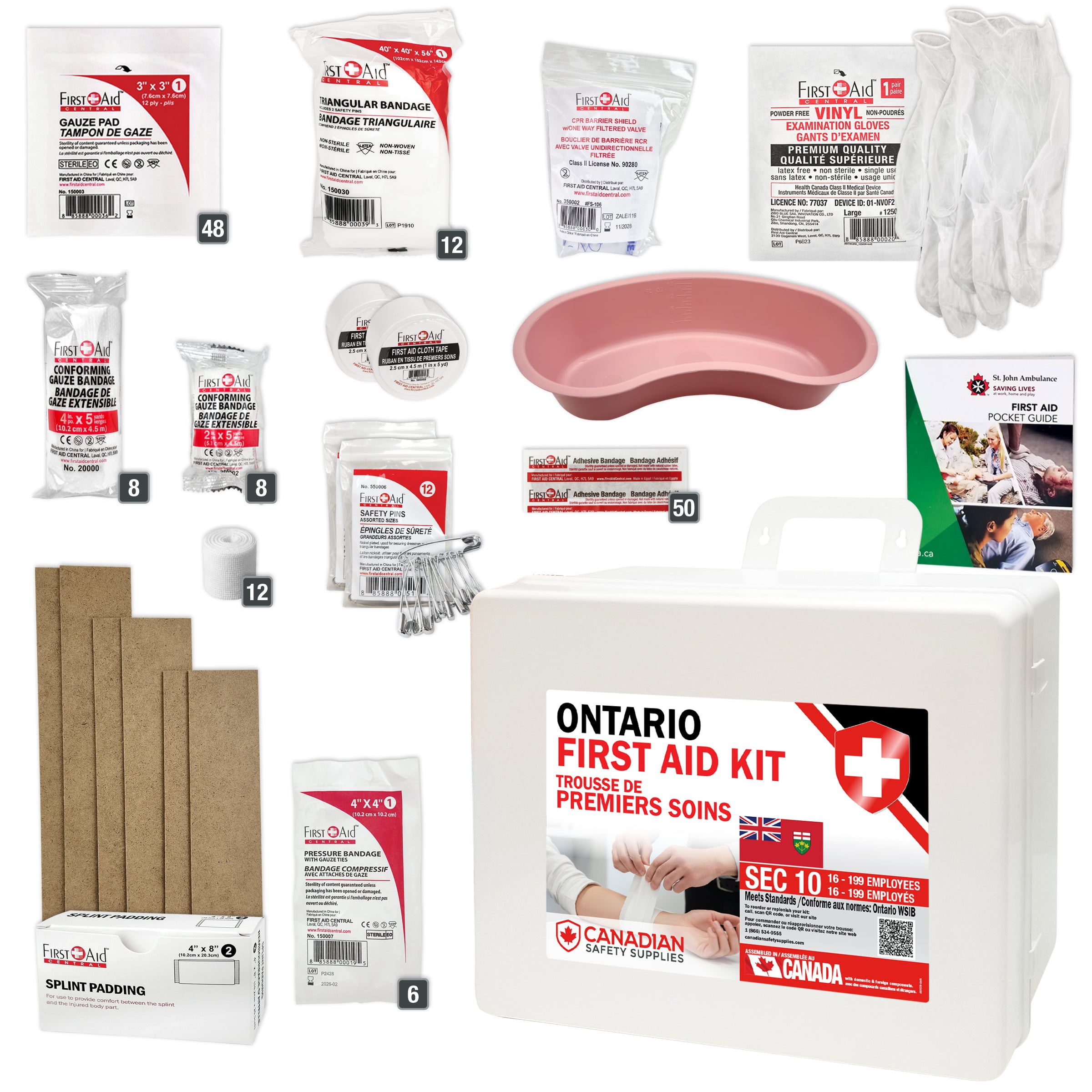 Ontario Section 10 First Aid Kit and Refill - (16-199 Employees)