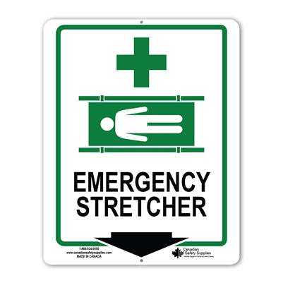 Emergency Stretcher Plastic Sign