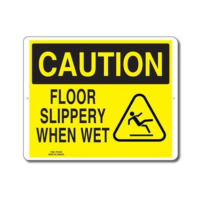 FLOOR SLIPPERY WHEN WET - Enseigne Prudence - en Anglais