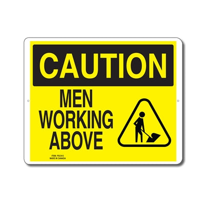 MEN WORKING ABOVE - Enseigne Prudence - en Anglais