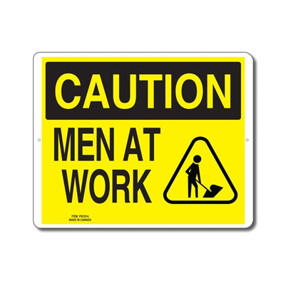 MEN AT WORK - Enseigne Prudence - en Anglais