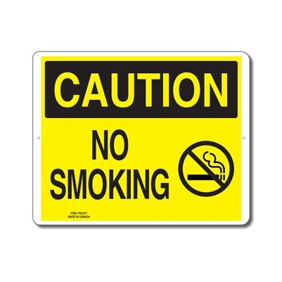 NO SMOKING - CAUTION SIGN