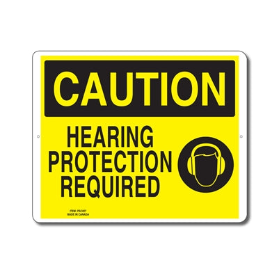 HEARING PROTECTION REQUIRED - Enseigne Prudence - en Anglais