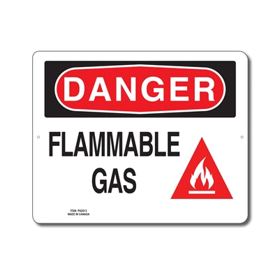 FLAMMABLE GAS - DANGER SIGN