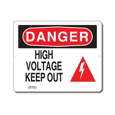 HIGH VOLTAGE KEEP OUT - DANGER SIGN