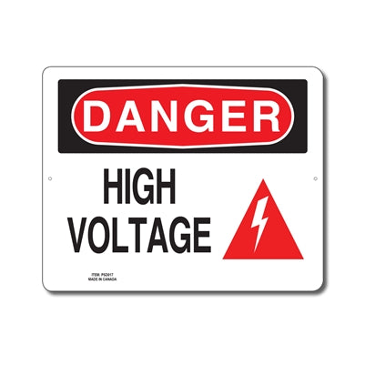 HIGH VOLTAGE - Enseigne Danger - en Anglais