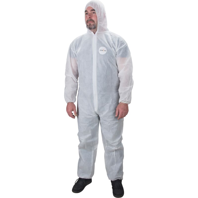 Hooded Coveralls, Polypropylene - White