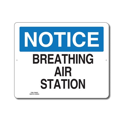 BREATHING AIR STATION - NOTICE SIGN